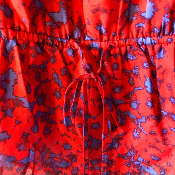 Karen Kane all silk elastic waist tunic length flowing top oversized fit M - Picture 2 of 9